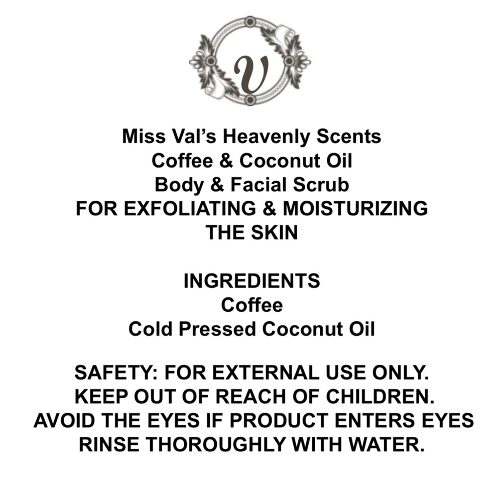 Coffee & Coconut Scrub 4oz Jar